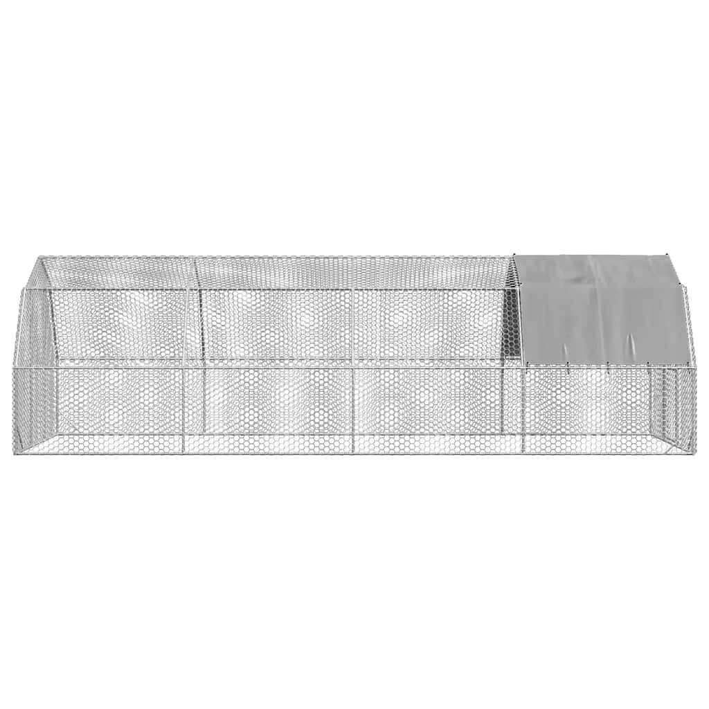 Poulailler acier argent 2,5 x 8 x 2,25 m - Prolenta premium p3316.8 - Image 4