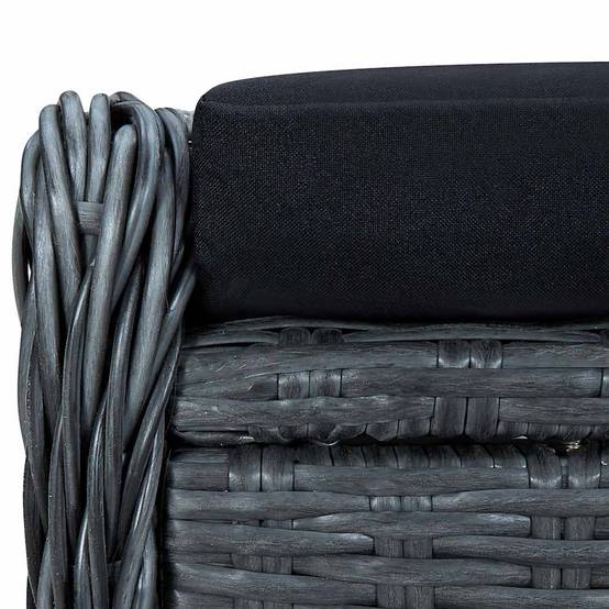 ComfortXL - Fauteuil de Jardin Inclinable Résine Tressée avec Repose-pieds et Coussins pour Balcon Gris Foncé – ComfortXL Outdoor Living - Image 9