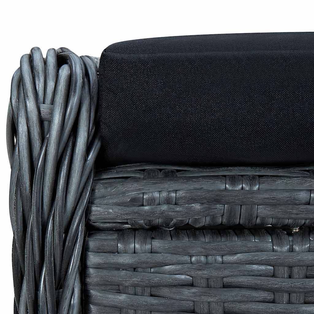 ComfortXL - Fauteuil de Jardin Inclinable Résine Tressée avec Repose-pieds et Coussins pour Balcon Gris Foncé – ComfortXL Outdoor Living - Image 9