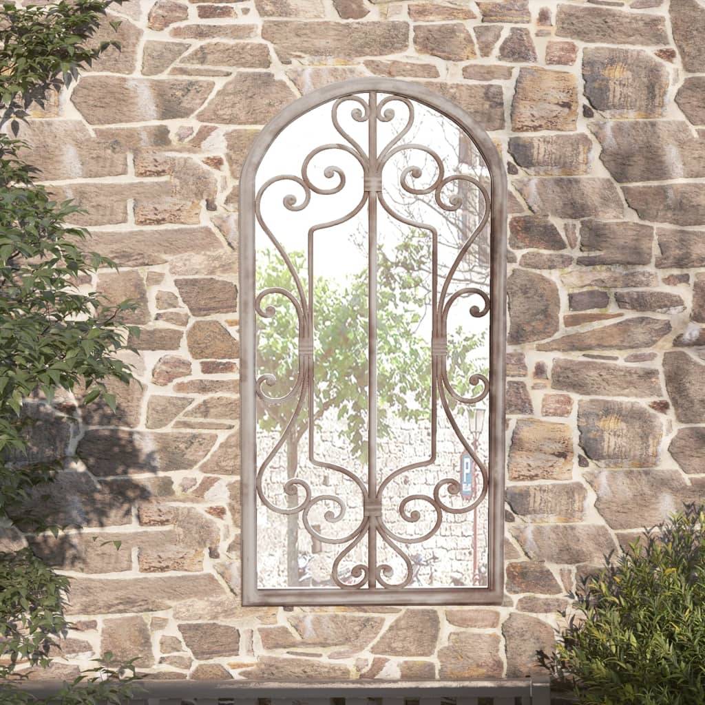 Miroir de jardin Sable 70x30 cm Fer pour utilisation extérieure Maison Chic - Image 2