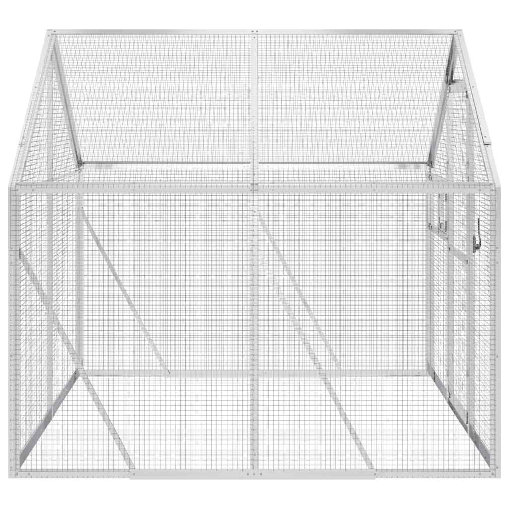 Volière Alu Modulable Légère Habitat Jardin Argent 179x200x185cm - ComfortXL Outdoor Living - Image 4