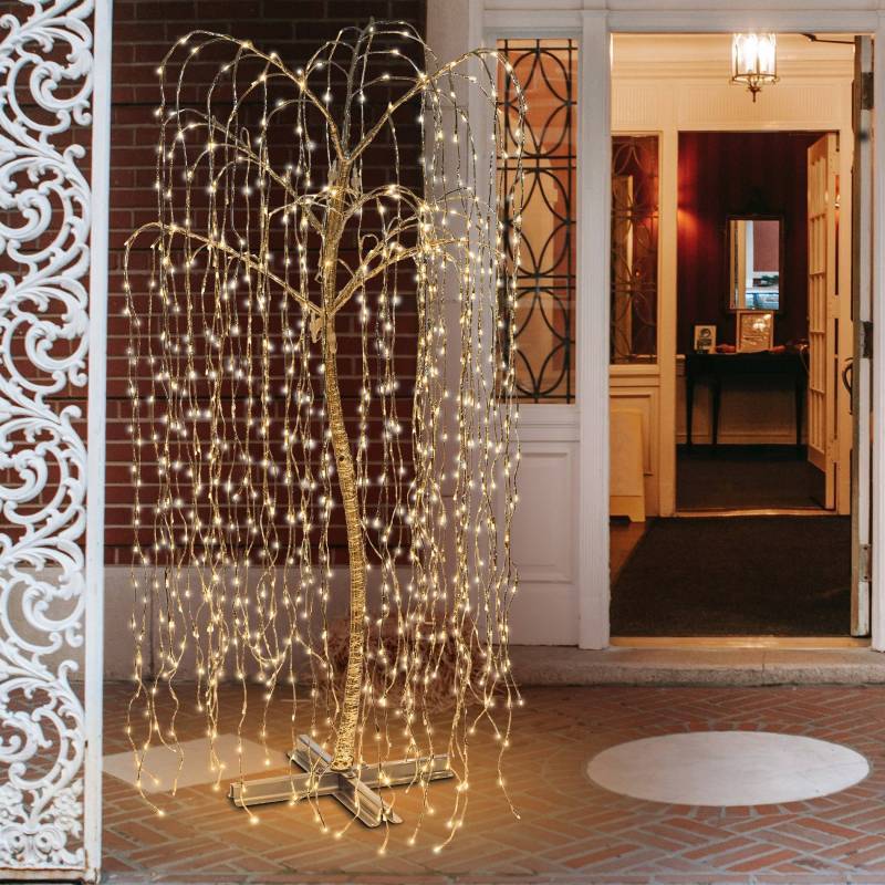 Lotti - Arbre lumineux saule pleureur 2M 1024 LED blanc chaud branche tombante Lotti - Image 5