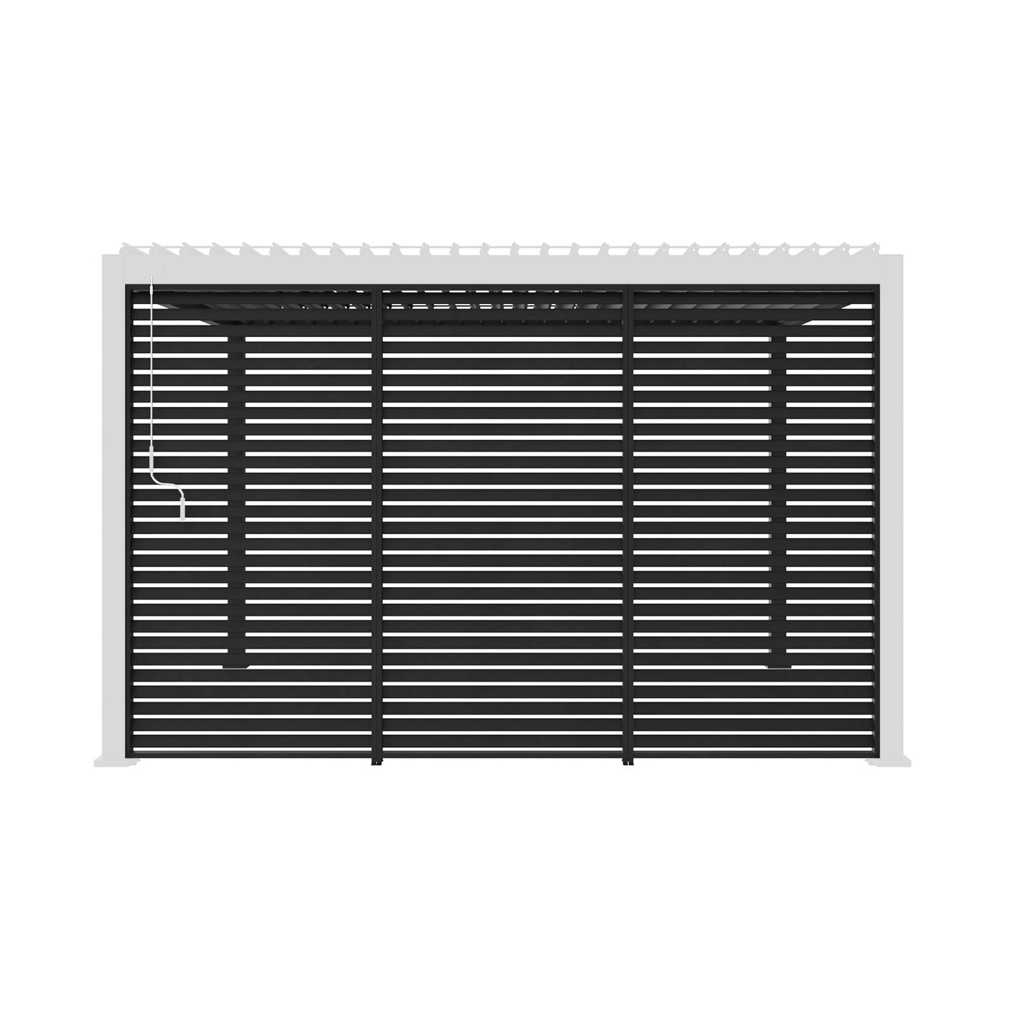 Lot de 3 persiennes anthracite 130cm pour pergola bioclimatique aluminium 4x3m Triomphe | sweeek - Image 1
