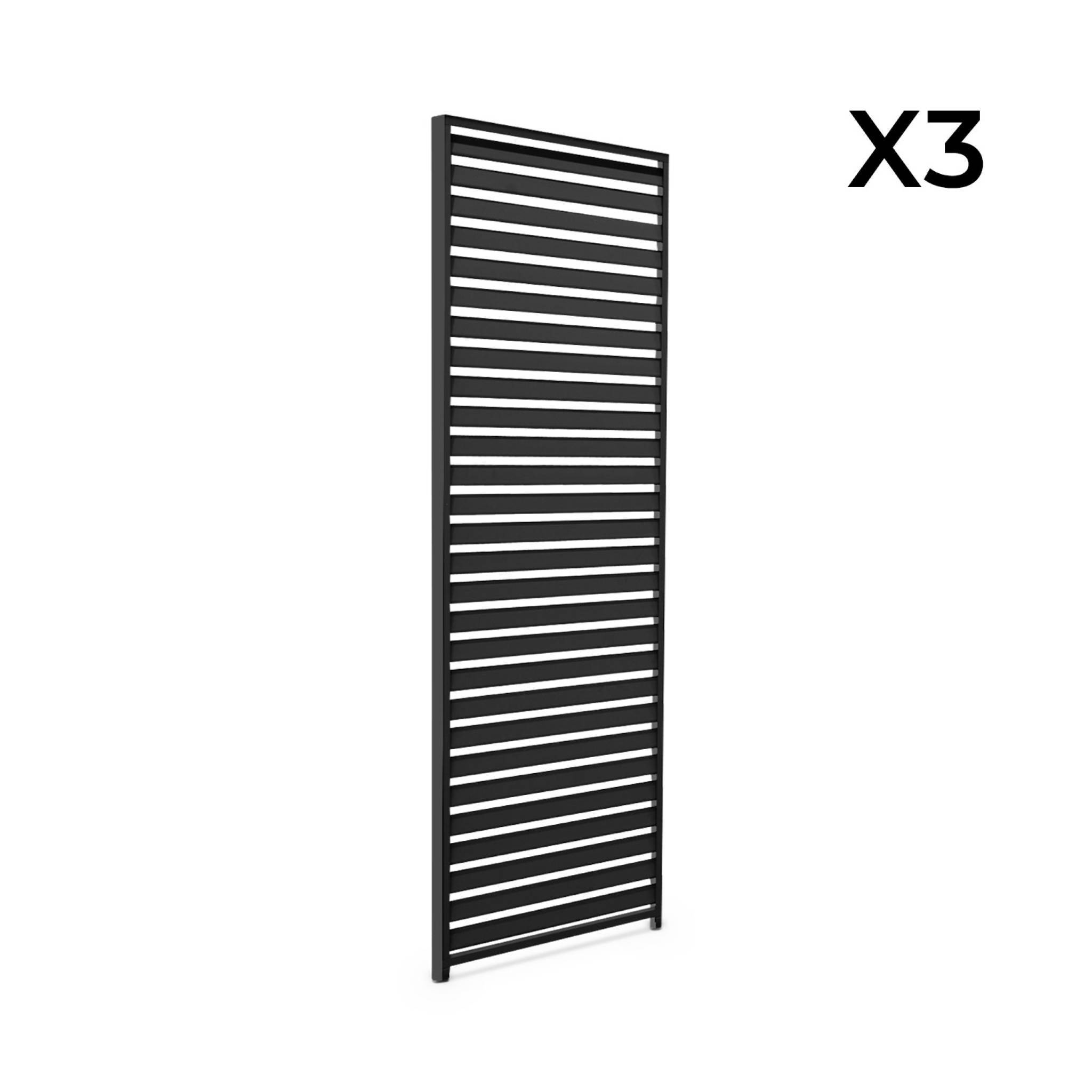 Lot de 3 persiennes anthracite 130cm pour pergola bioclimatique aluminium 4x3m Triomphe | sweeek - Image 3