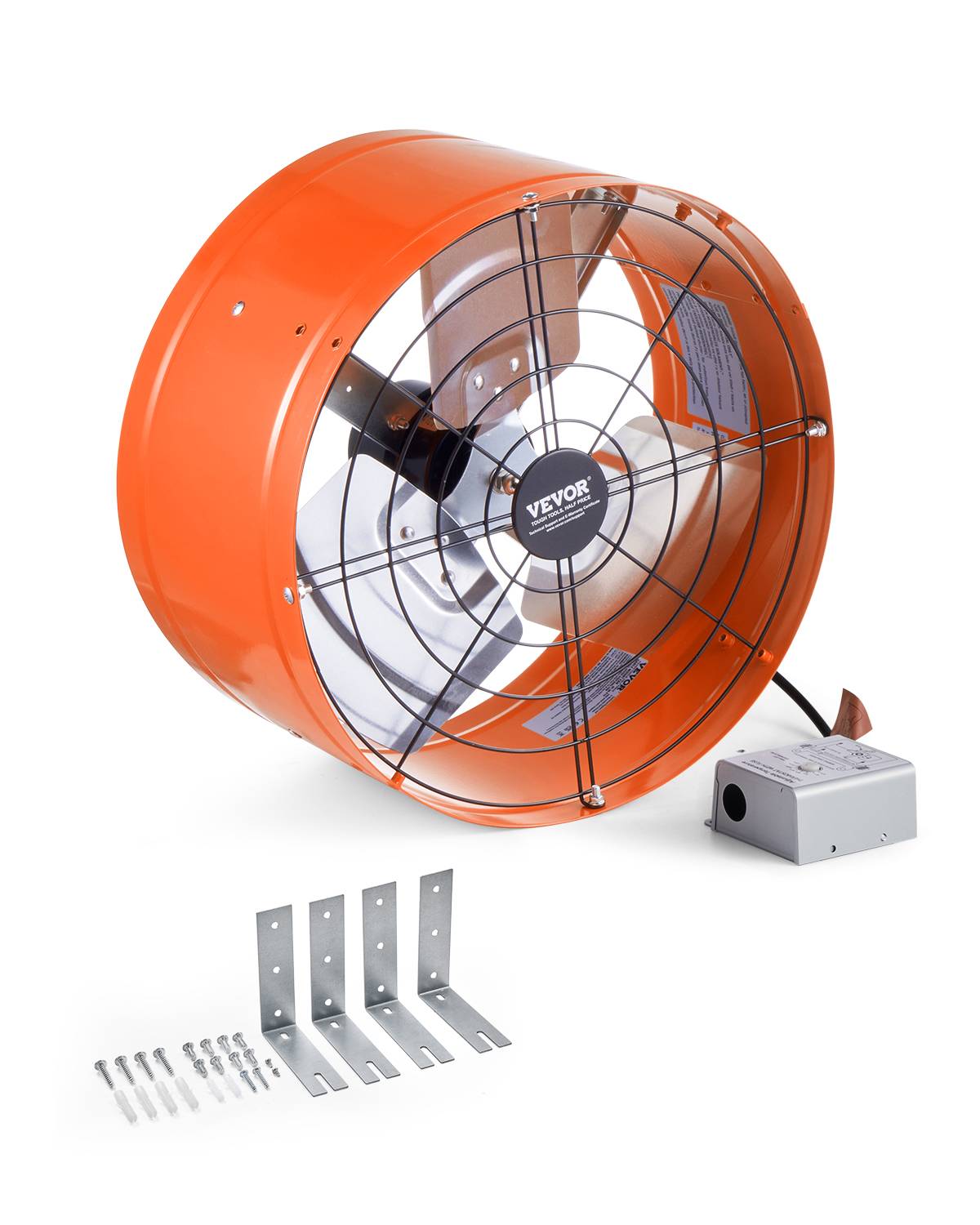 Vevor - VEVOR Ventilateur extraction grenier 380x200mm, 1650 CFM, thermostat, maille, toit. - Image 1