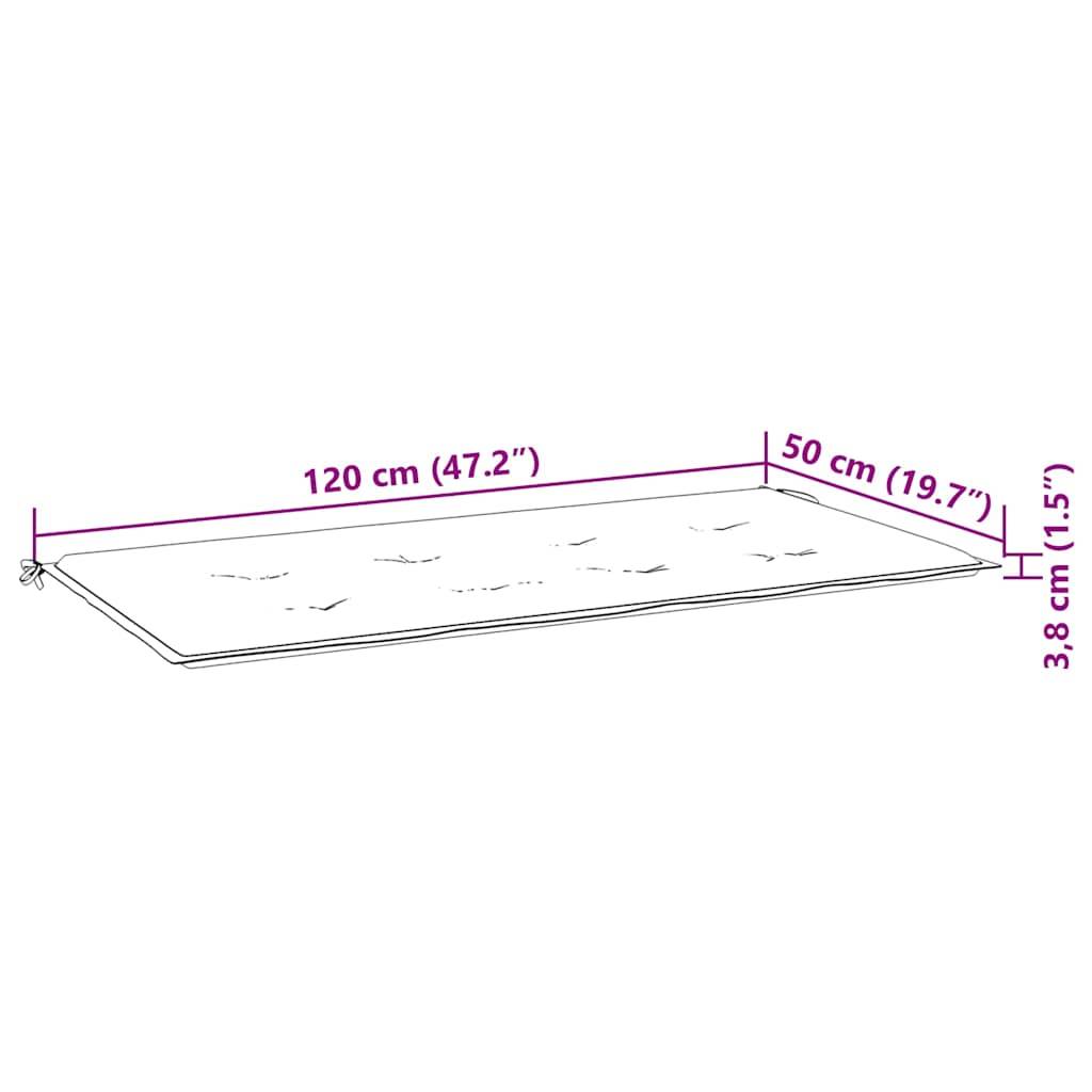 ComfortXL - Banc de Jardin Teck Massif Extérieur Empilable Coussin Vert Vif 128cm - ComfortXL Outdoor Living - Image 9