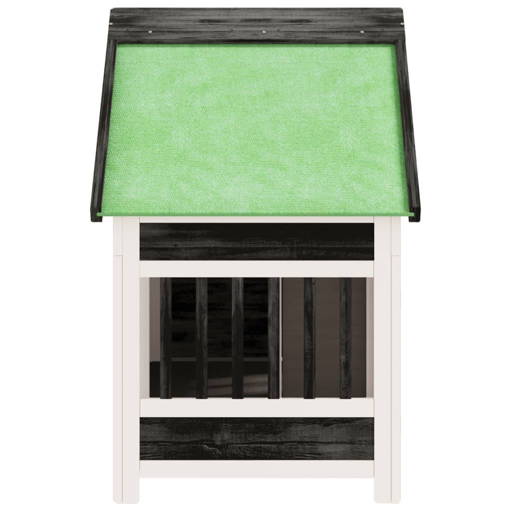 ComfortXL - Niche pour chien en bois de pin massif grise avec toit vert étanche – ComfortXL Outdoor Living - Image 5