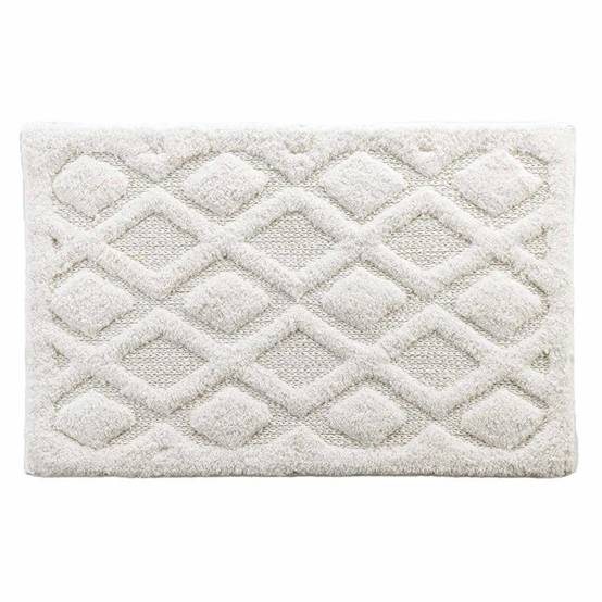 Tapis de Bain Jacquard "Nemesis" 50x80cm Blanc - Image 1