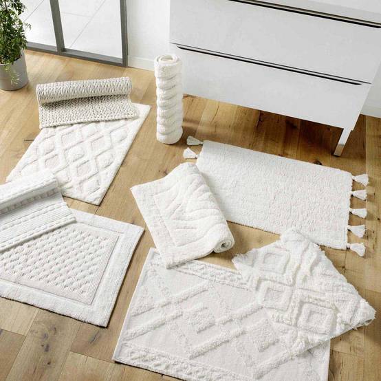 Tapis de Bain Jacquard "Nemesis" 50x80cm Blanc - Image 6