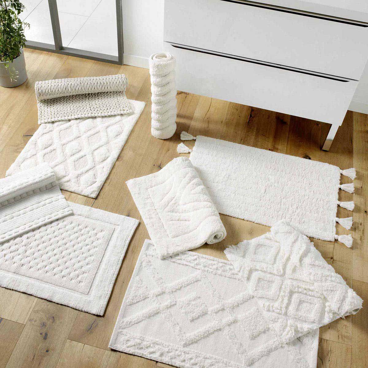 Tapis de Bain Jacquard "Nemesis" 50x80cm Blanc - Image 6