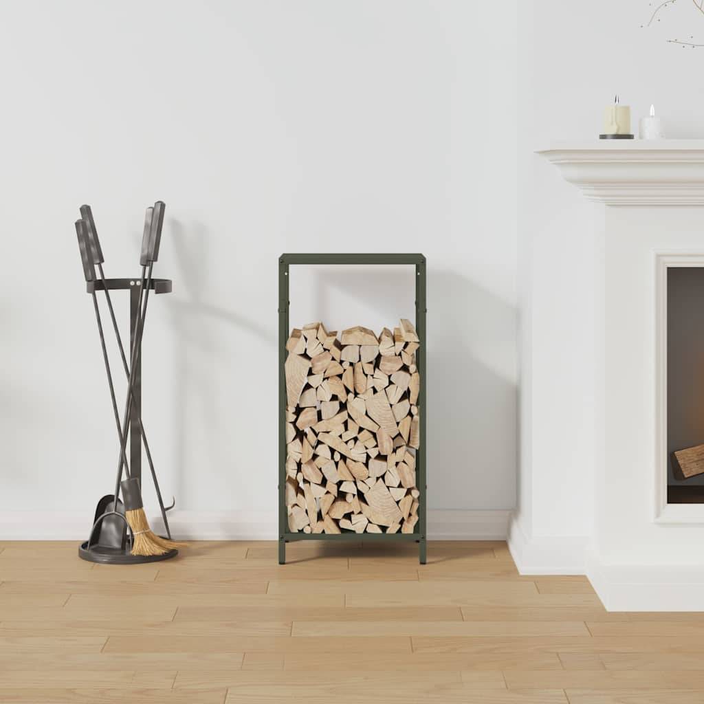 Porte-bûches, Range-bûches vert olive 34x25x70 cm PC244 - Gamm vert