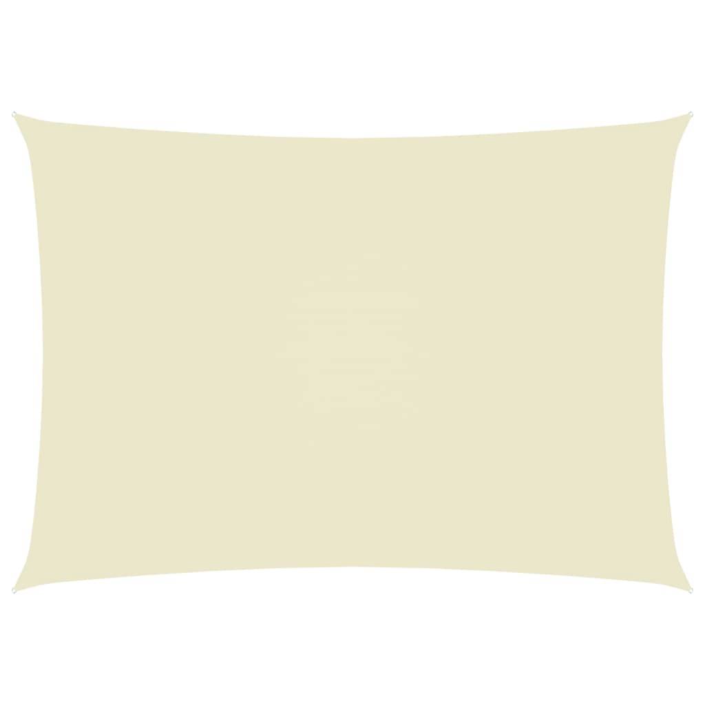Helloshop26 - Voile toile d'ombrage parasol tissu oxford rectangulaire 6 x 8 m crème - Image 1