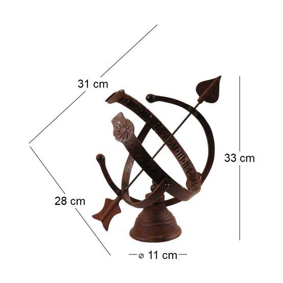 Esschert Design - Cadran solaire en fonte rouille à poser - Image 3
