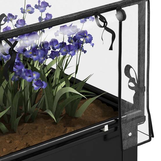 Carré Potager Sur Pieds Métal Serre Jardin Balcon Drainage 60x60x120cm Noir - ComfortXL Outdoor Living - Image 8