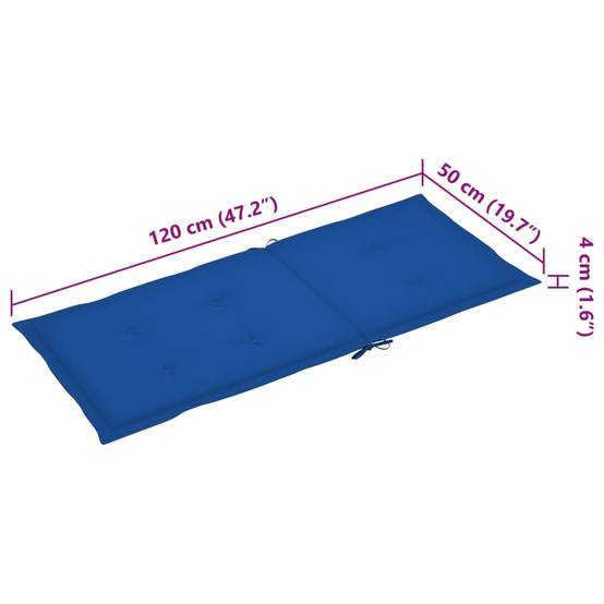 Chaise à bascule bambou avec coussin bleu royal 66 x 86 x 105 cm - PANGIVO - Image 9