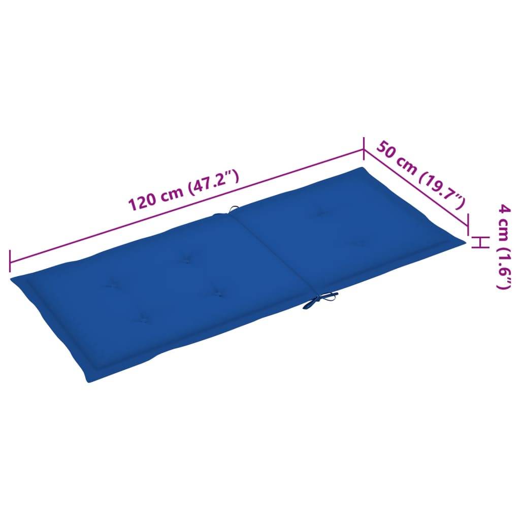 Chaise à bascule bambou avec coussin bleu royal 66 x 86 x 105 cm - PANGIVO - Image 9