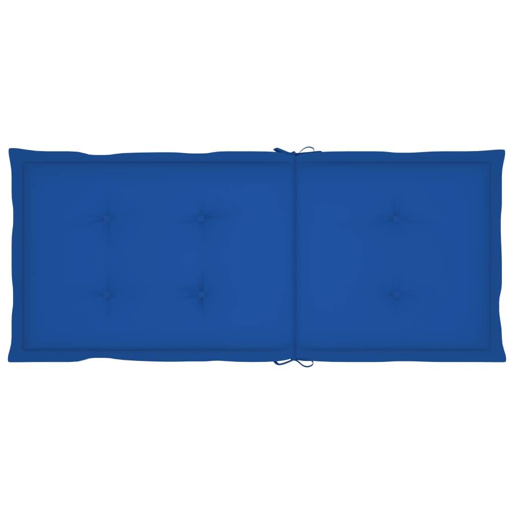 Chaise à bascule bambou avec coussin bleu royal 66 x 86 x 105 cm - PANGIVO - Image 6