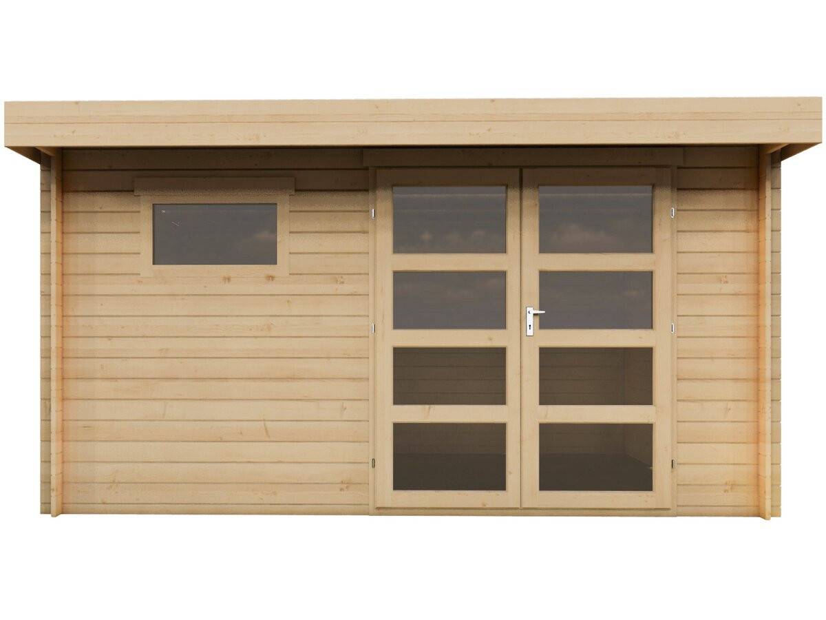 Habitat Et Jardin - Abri De Jardin En Bois Avec Toit Plat "oak" - 13,1 M² - 28 Mm - Beige -habitat Et Jardin - Image 4