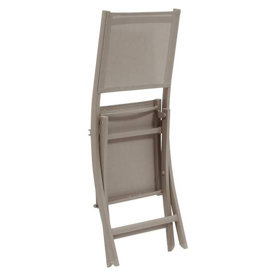 Hesperide - Lot de 4 Chaises de jardin Essentia pliables noisette Hespéride - Image 3