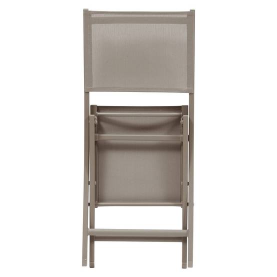 Hesperide - Lot de 4 Chaises de jardin Essentia pliables noisette Hespéride - Image 4