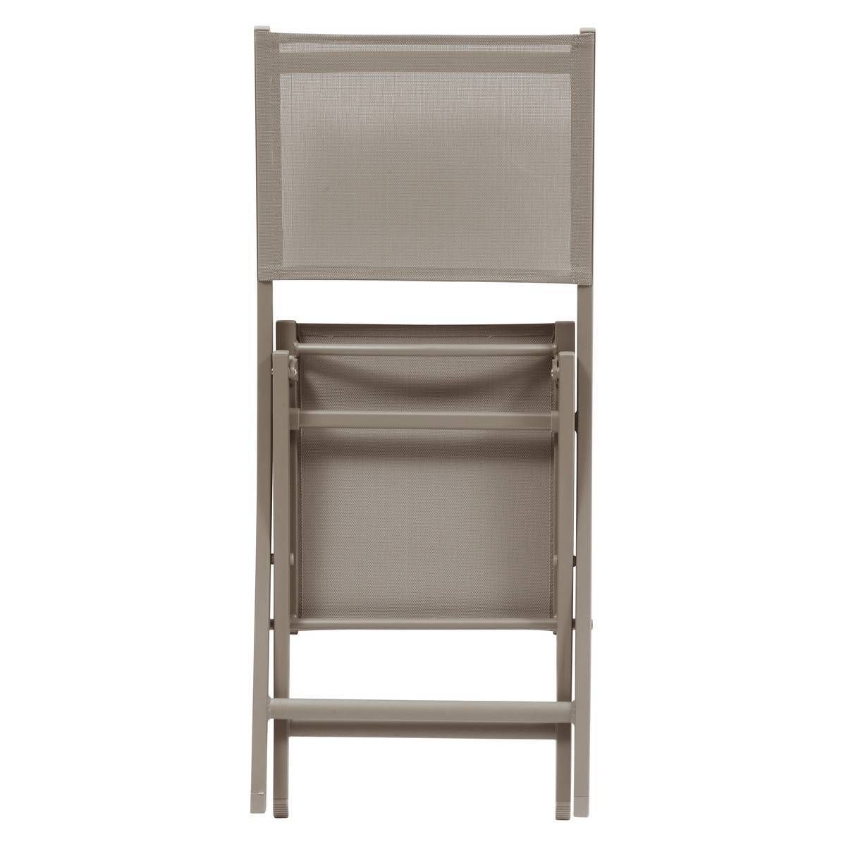 Hesperide - Lot de 4 Chaises de jardin Essentia pliables noisette Hespéride - Image 4