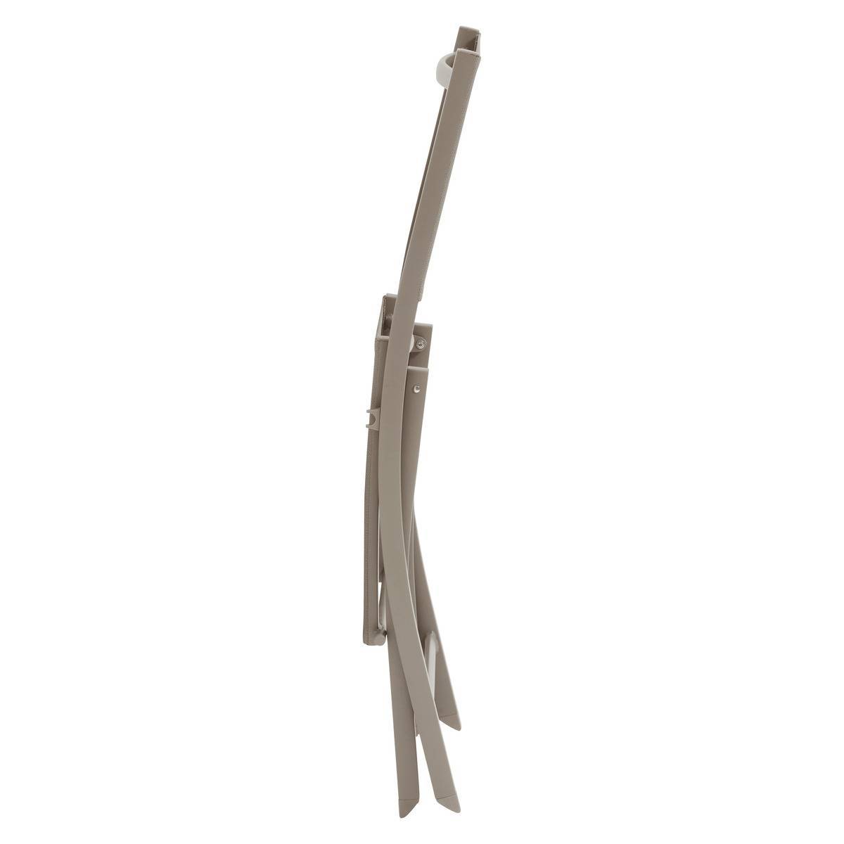Hesperide - Lot de 4 Chaises de jardin Essentia pliables noisette Hespéride - Image 5