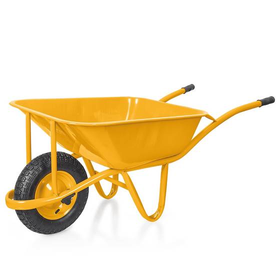 Brouette de chantier Acier Cuve carrée 80L Roues gonflées VITO - Image 1