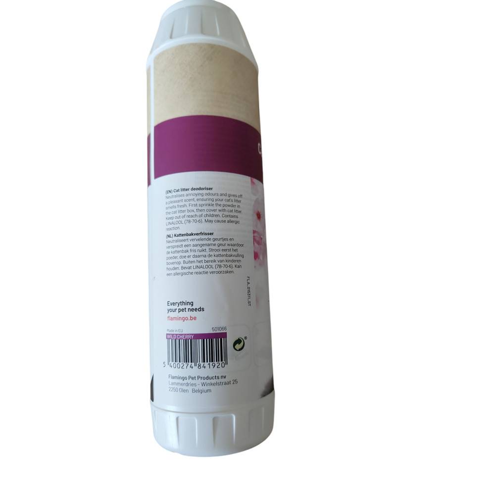 Désodorisant pour litière parfum cerise sauvage flacon 750 g pour chat - Image 5