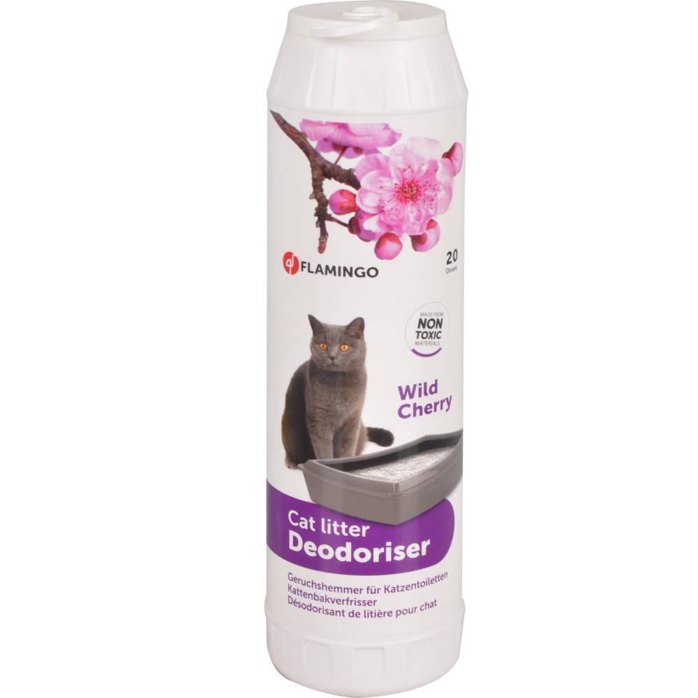 Désodorisant pour litière parfum cerise sauvage flacon 750 g pour chat - Image 1