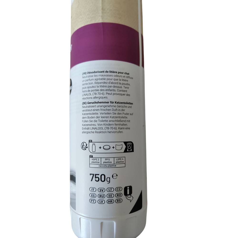 Désodorisant pour litière parfum cerise sauvage flacon 750 g pour chat - Image 4