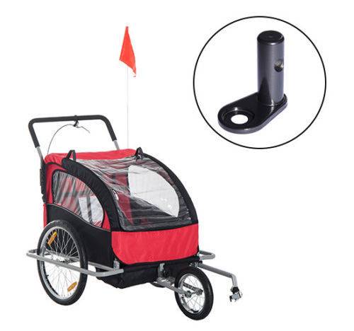 Attache-remorque de vélo acier noir 1.7 x 1.7 x 4.6 cm - PANGIVO - Image 4