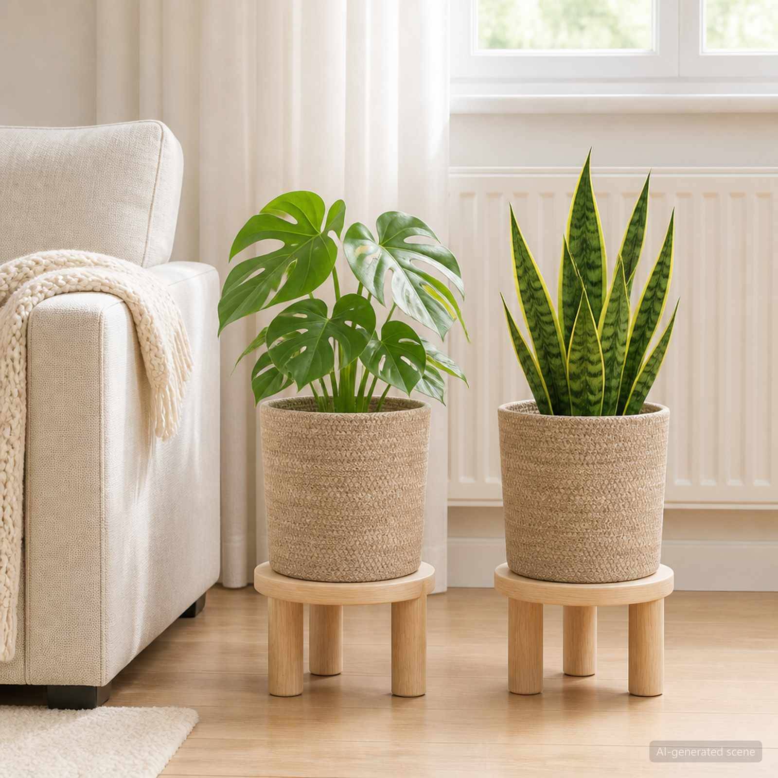 Vidaxl - Ensemble de Pots à Plantes 2 pc Naturel Ø 21 x 21 cm vidaXL 42012240 - Image 1