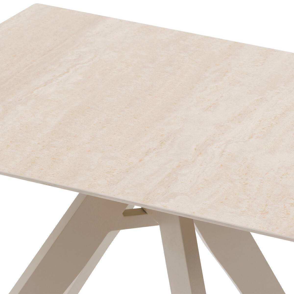 Hesperide - Table de jardin carrée "Terzano" vanille & argile 2 places en aluminium - Hespéride - Image 5