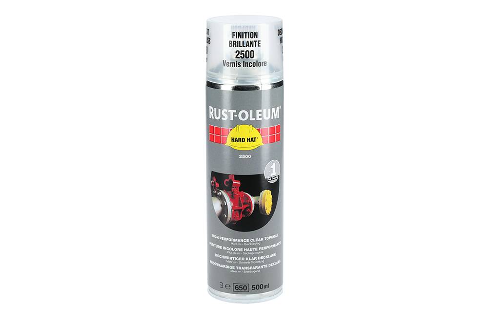 Couche de finition Hard Hat Ral-couleurs transparent 500ml - RUST-OLEUM - 2500 - Image 2