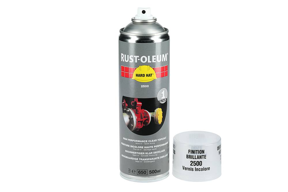 Couche de finition Hard Hat Ral-couleurs transparent 500ml - RUST-OLEUM - 2500 - Image 3