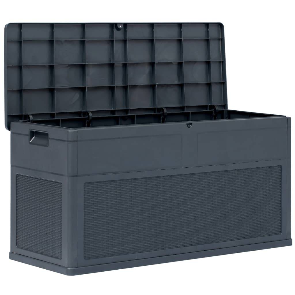 Coffre boîte meuble de jardin rangement 320 litres anthracite - Image 1