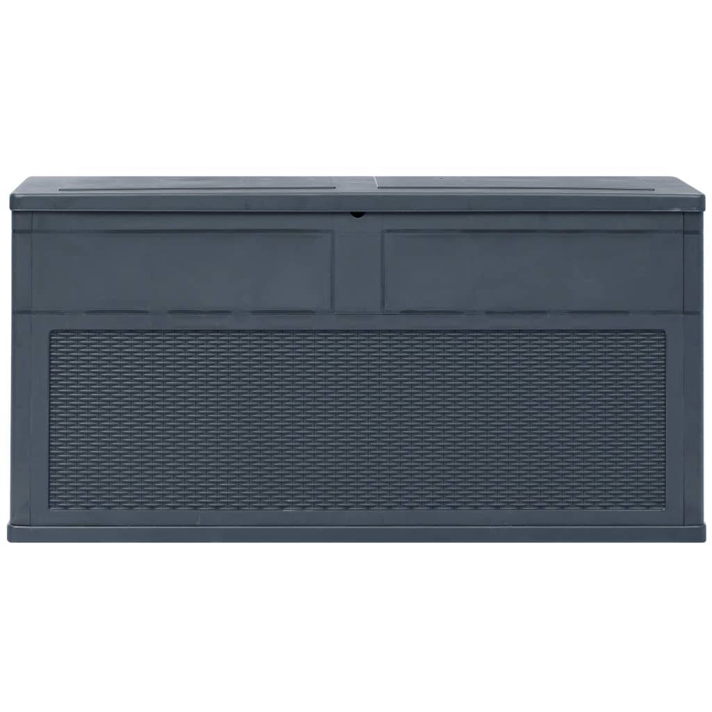 Coffre boîte meuble de jardin rangement 320 litres anthracite - Image 4