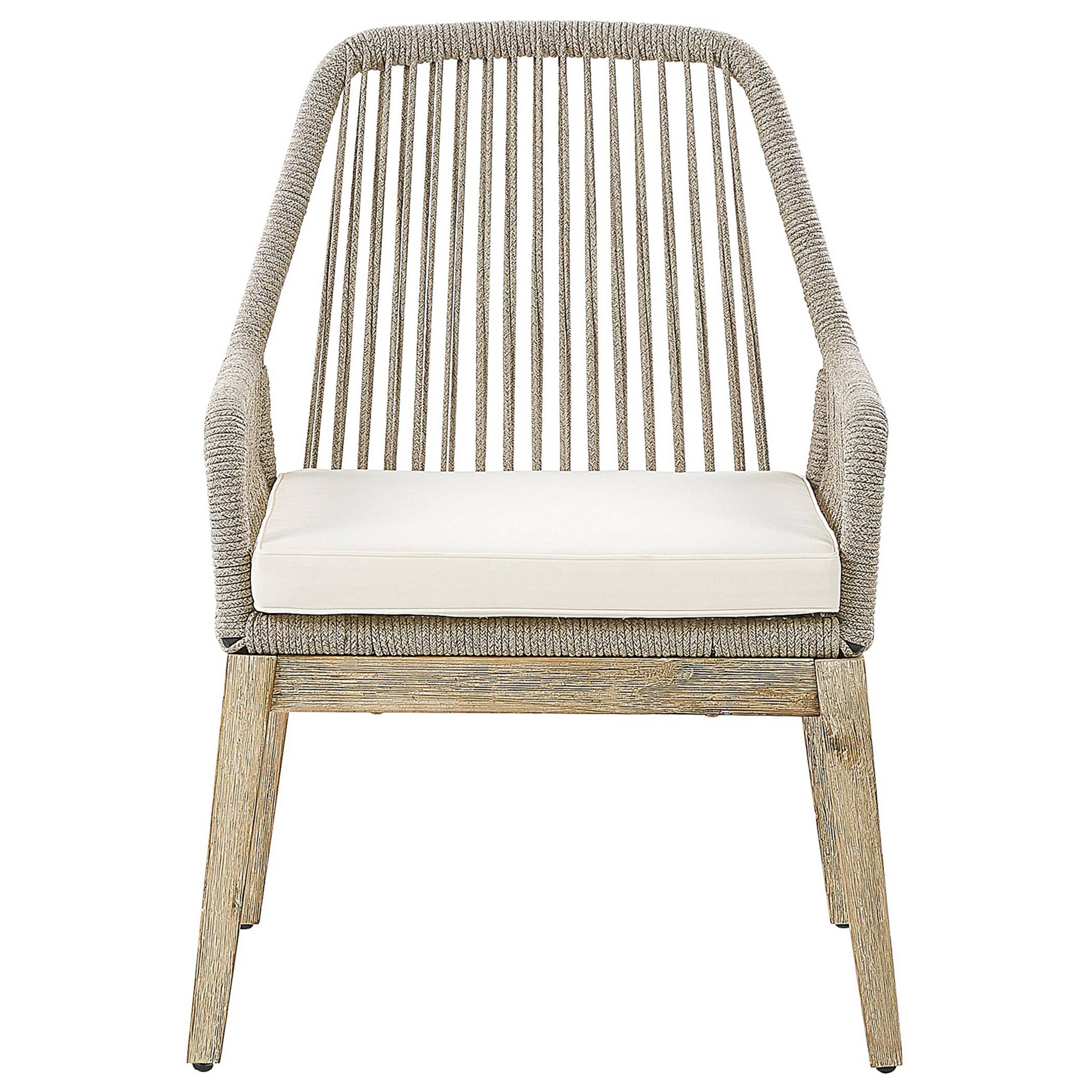 Chaise de jardin Polypropylène Blanc cassé OLBIA Beliani - Image 4