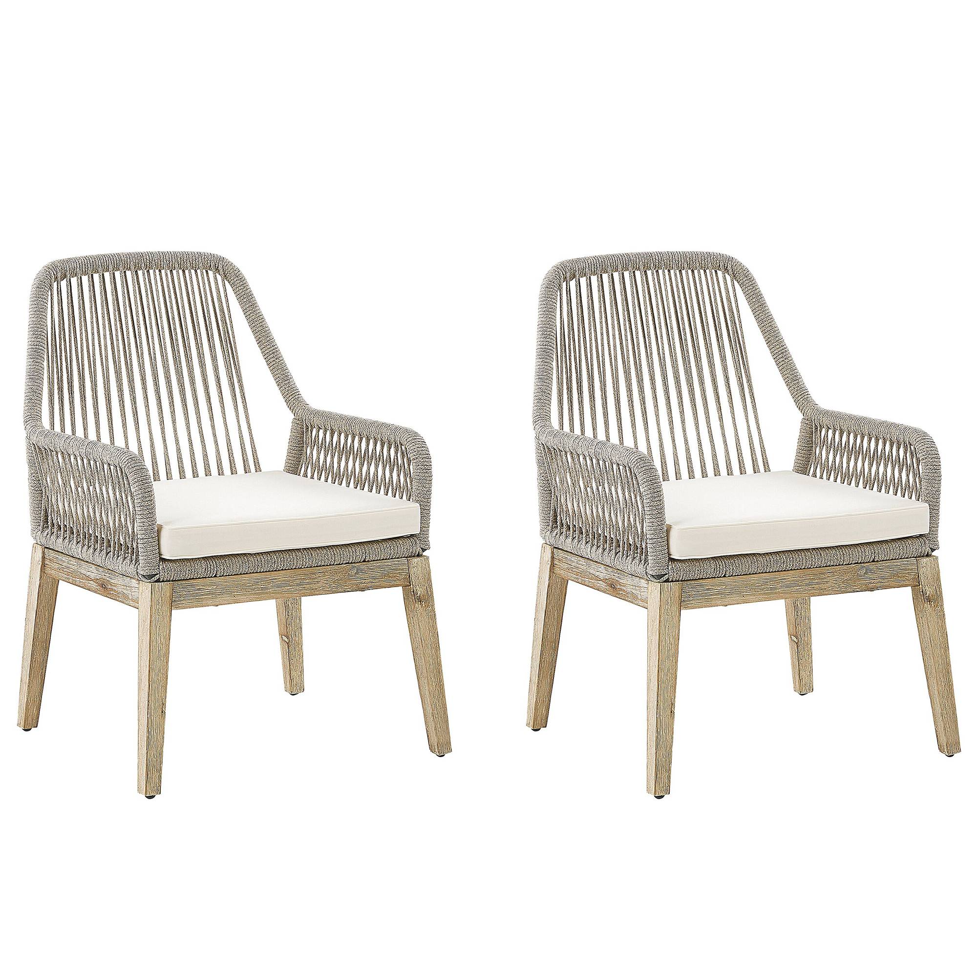 Chaise de jardin Polypropylène Blanc cassé OLBIA Beliani - Image 1