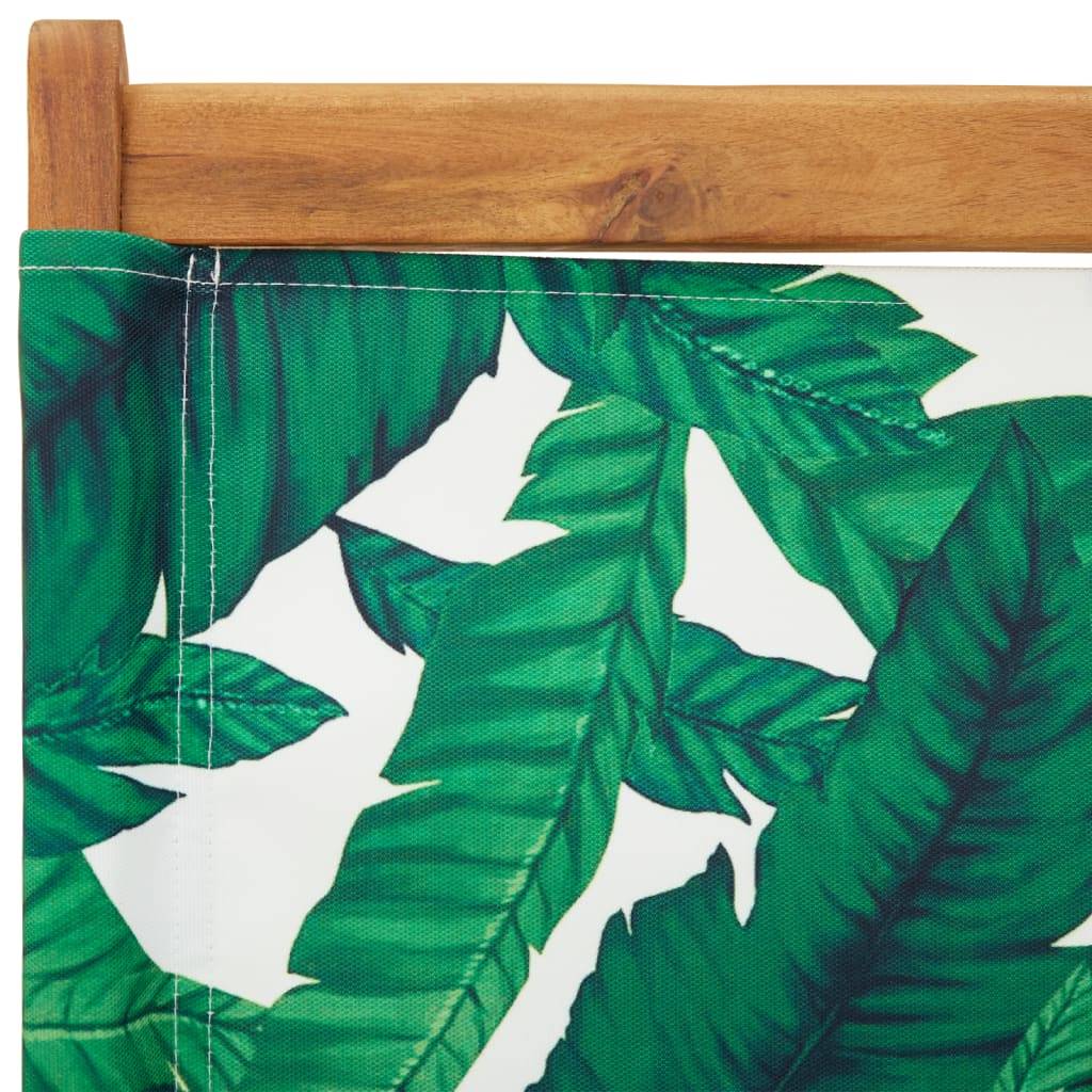 Maison Chic - Lot de 4 Chaise pliante de jardin - Chaises d'extérieur - Chaises de jardin pliables vert tissu et bois massif-JU12444 - Image 10