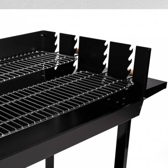 Somagic - Barbecue à charbon de bois à double grilles - SOMAGIC - Métal - Noir - Image 3