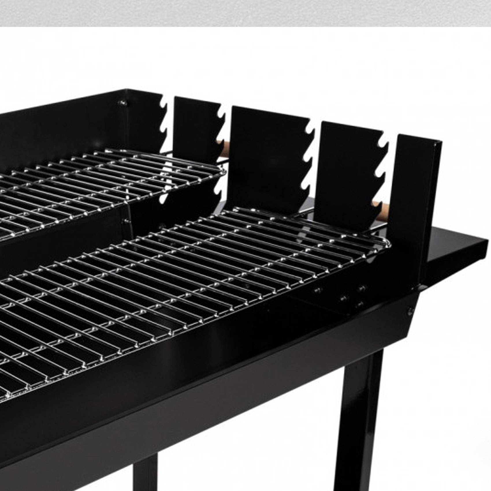 Somagic - Barbecue à charbon de bois à double grilles - SOMAGIC - Métal - Noir - Image 3