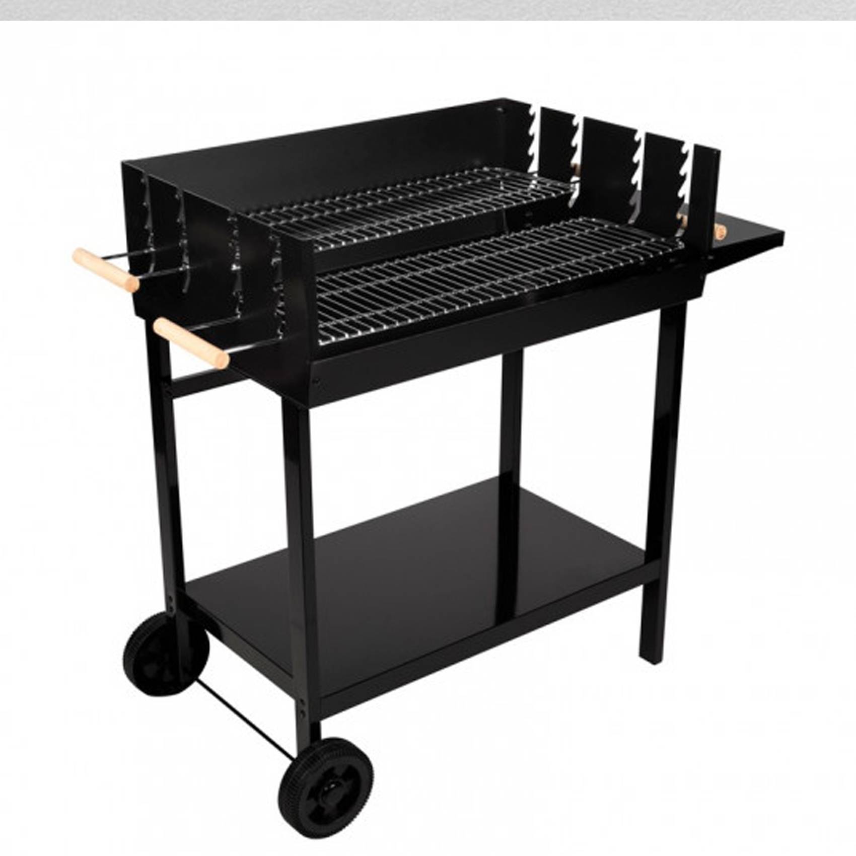 Somagic - Barbecue à charbon de bois à double grilles - SOMAGIC - Métal - Noir - Image 2