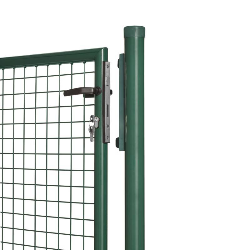 Portillon grillagé en acier galvanisé maille 50 x 50 passage L 1m x H1m75 Vert - Easy Clôture - Image 3