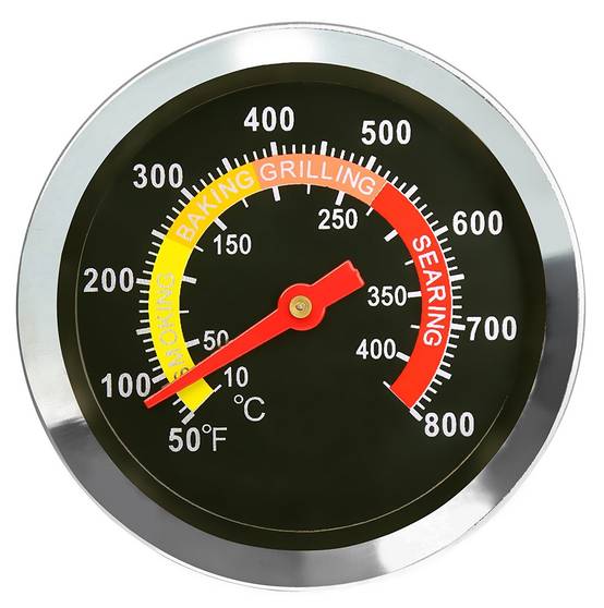 Thermomètre pour barbecue à charbon de bois - Thermomètre pour barbecue à fosse - pour la cuisson de la viande - 1 pièce-Lytech - Image 1