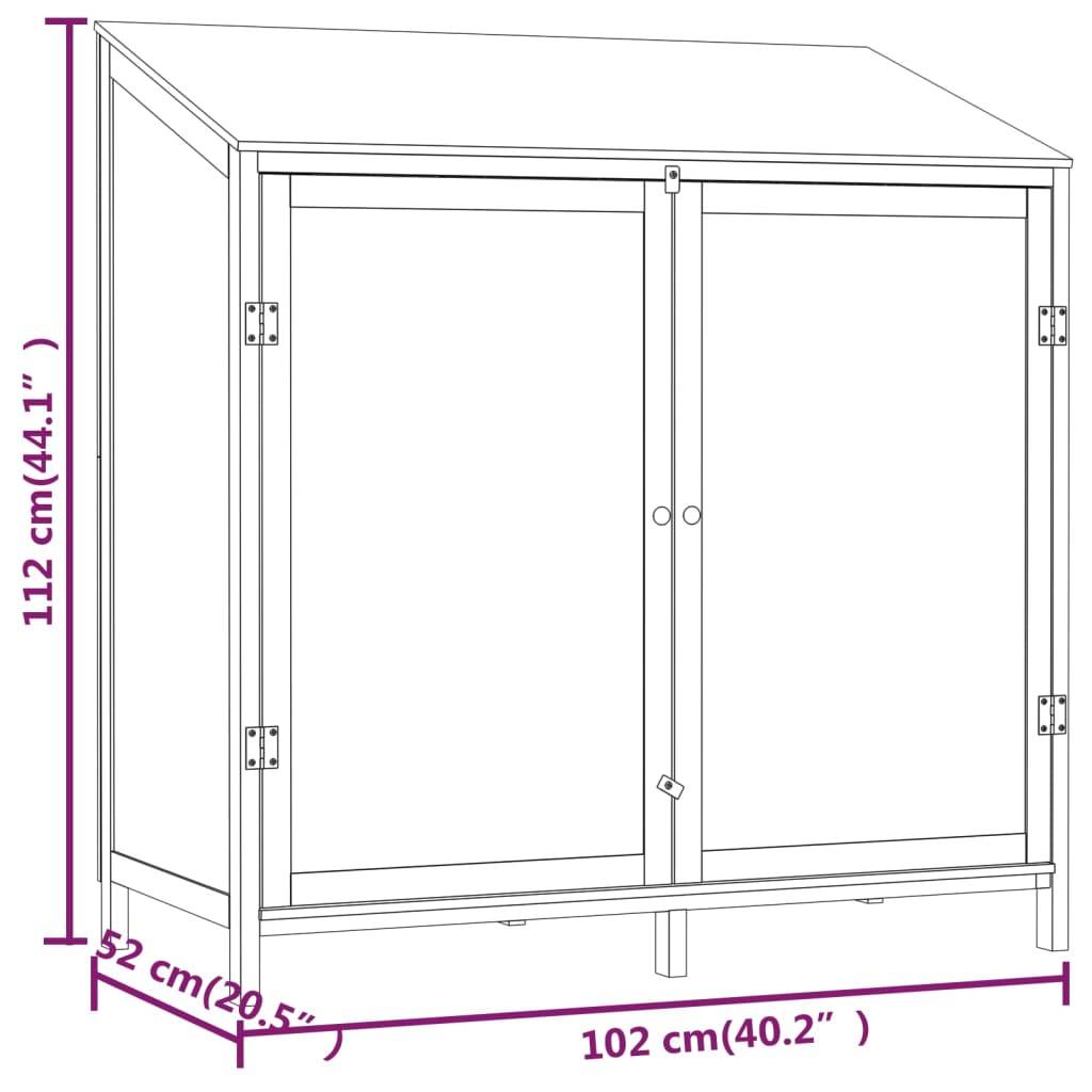 Abri de jardin 0.53m² - Cabane de jardin - Remise de jardin 102x52x112 cm Bois de sapin solide MAISON CHIC - Image 7