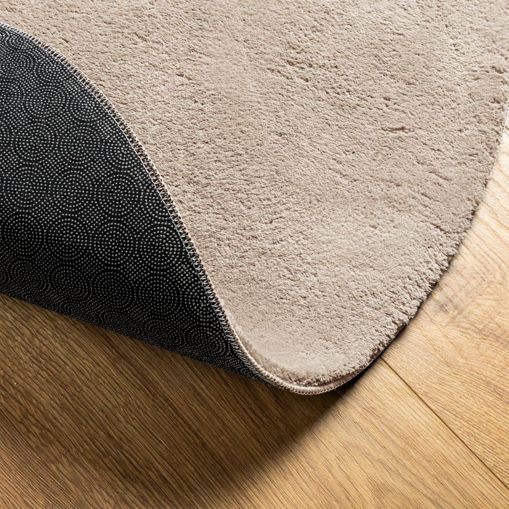 Tapis RondDoux Polyester Lavable pour Chambre Enfant Sable Ø 160 cm – ComfortXL Outdoor Living - Image 5