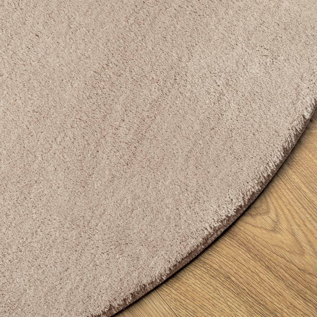 Tapis RondDoux Polyester Lavable pour Chambre Enfant Sable Ø 160 cm – ComfortXL Outdoor Living - Image 4