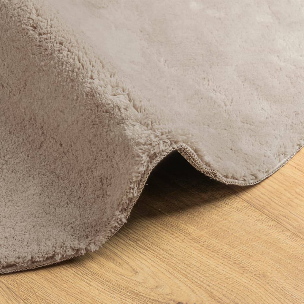 Tapis RondDoux Polyester Lavable pour Chambre Enfant Sable Ø 160 cm – ComfortXL Outdoor Living - Image 6