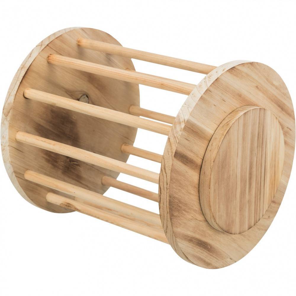 Trixie - Ratelier en bois à foin, herbes et paille pour rongeurs, 15x19 cm - Image 2